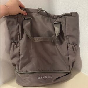 Beyond Yoga Taupe Tote Bag